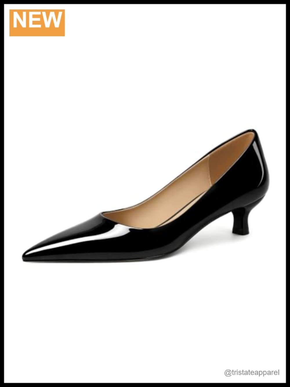 Eldof Women's Kitten Heels Pointed Toe Slip On